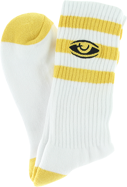 TOY MACHINES WATCHING CREW SOCKS GOLD 1pr