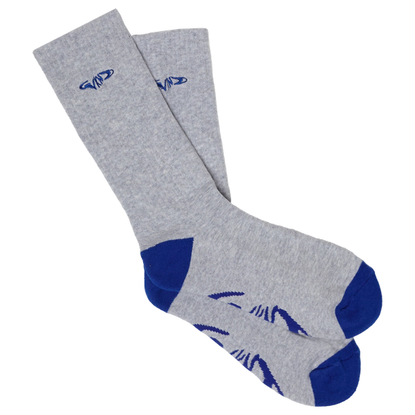WKND FISHBONE CREW SOCKS GREY