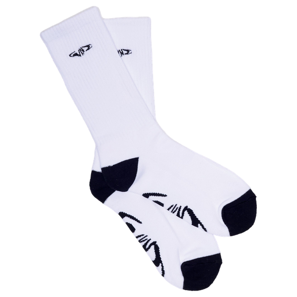 WKND FISHBONE CREW SOCKS WHITE