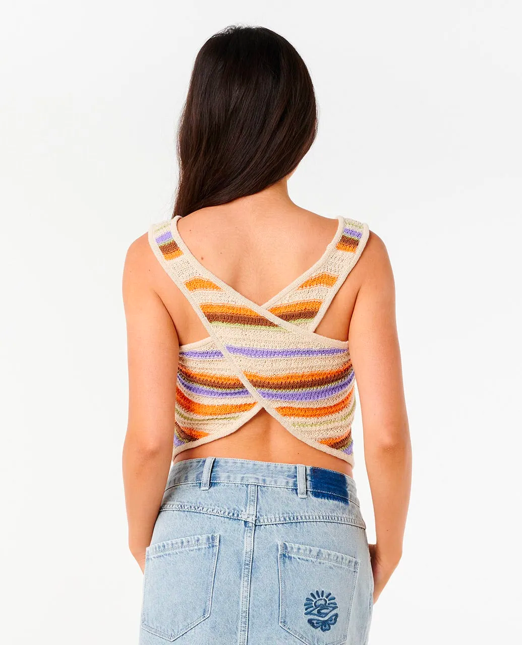 Rip Curl Cala Nights Knit Crop Womens Natural