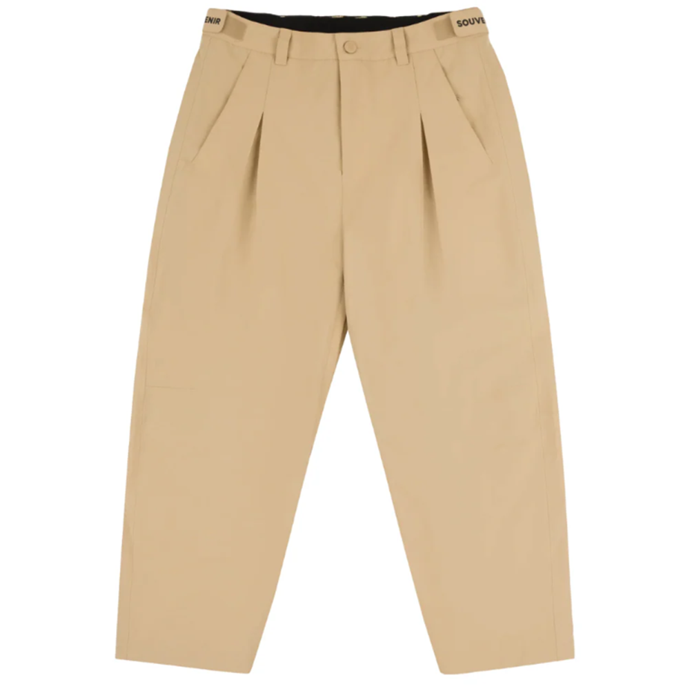 Souvenir Pleated Chino Snow Pants Mens British Khaki
