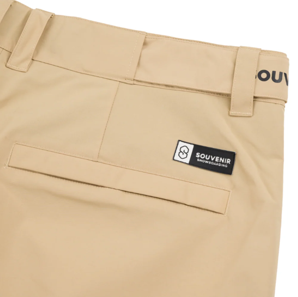 Souvenir Pleated Chino Snow Pants Mens British Khaki