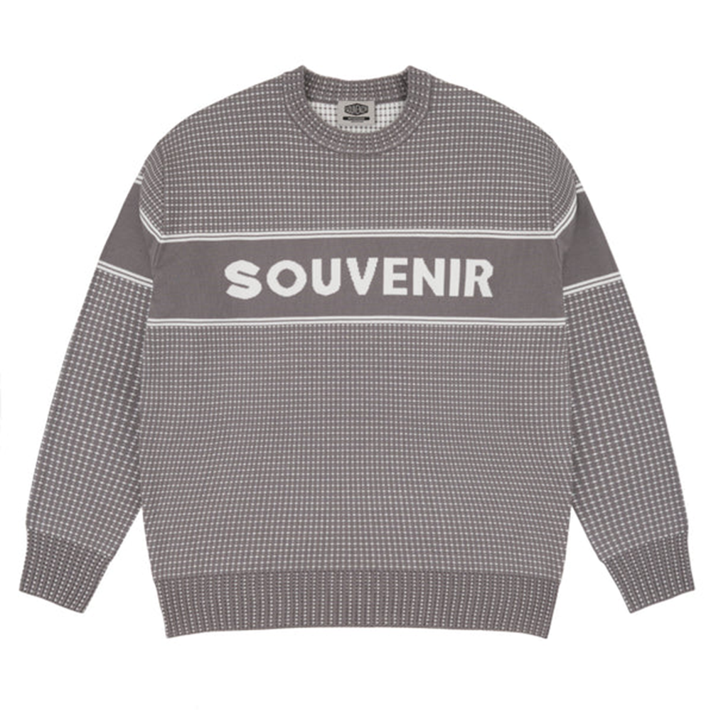 Souvenir Jaquard Knit Sweater Mens Cool Grey S