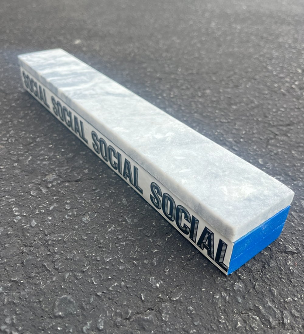 Social Marble Slim Ledge FIngerboard Obstical Blue 2x12