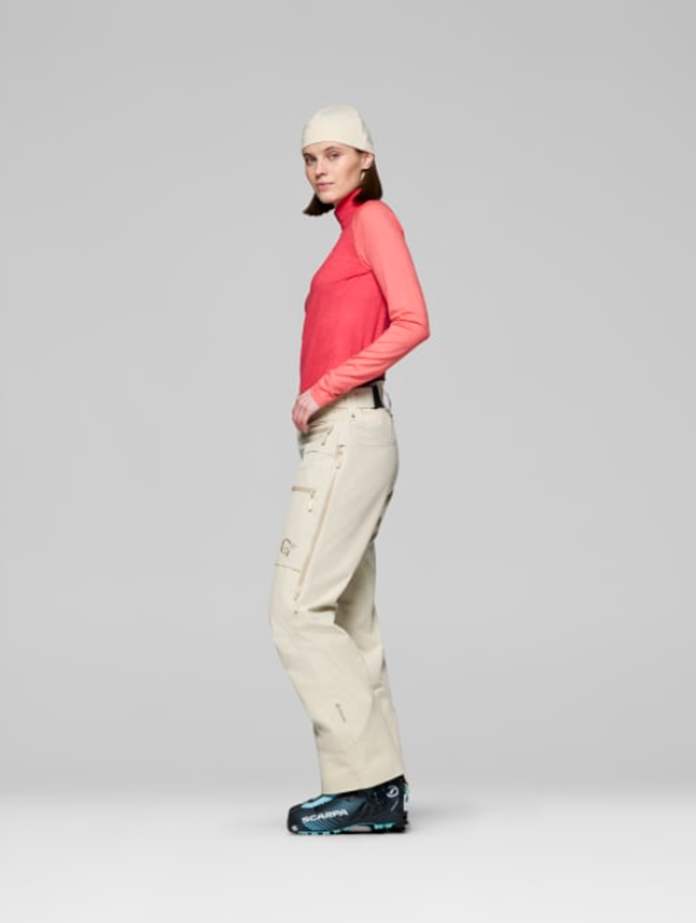 Norrona Iofoten GoreTex Womens Insulated Pants Oatmeal