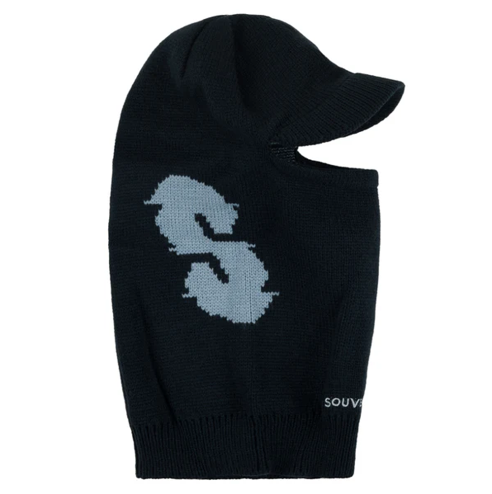 Souvenir Knit Visor Face Mask Black One Size