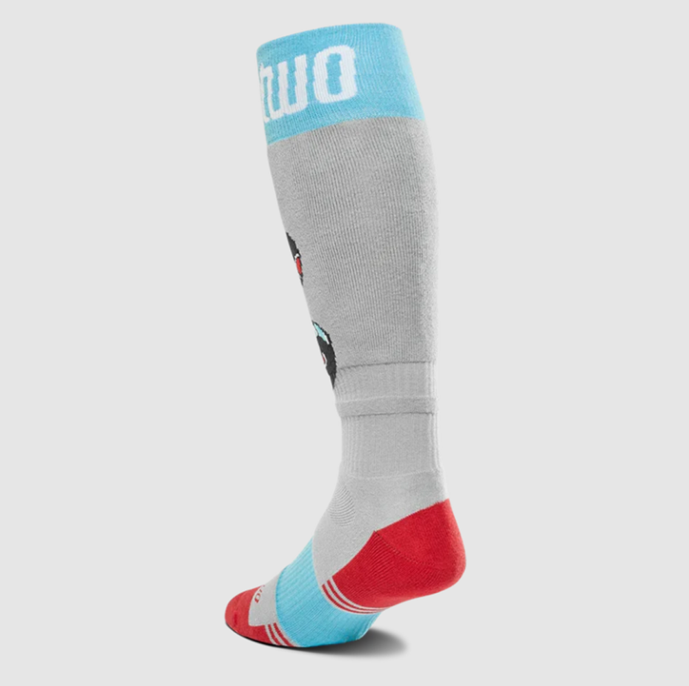 ThirtyTwo Coolmax Snow Socks Grey Red L/XL 9-14
