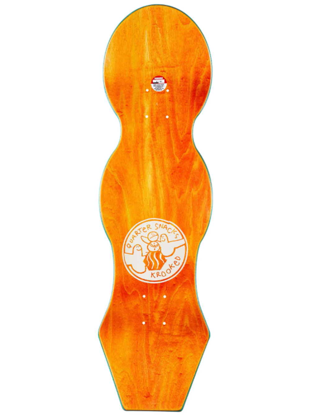 Krooked Snackman Shaped Cruiser Skateboard Deck Brown 9x31.4