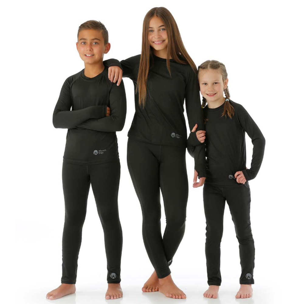 WintersEdge Light Weight Base Layer Top Youth Charcoal Medium