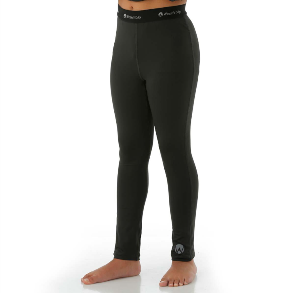 WintersEdge Light Weight Base Layer Pant Youth Charcoal Medium