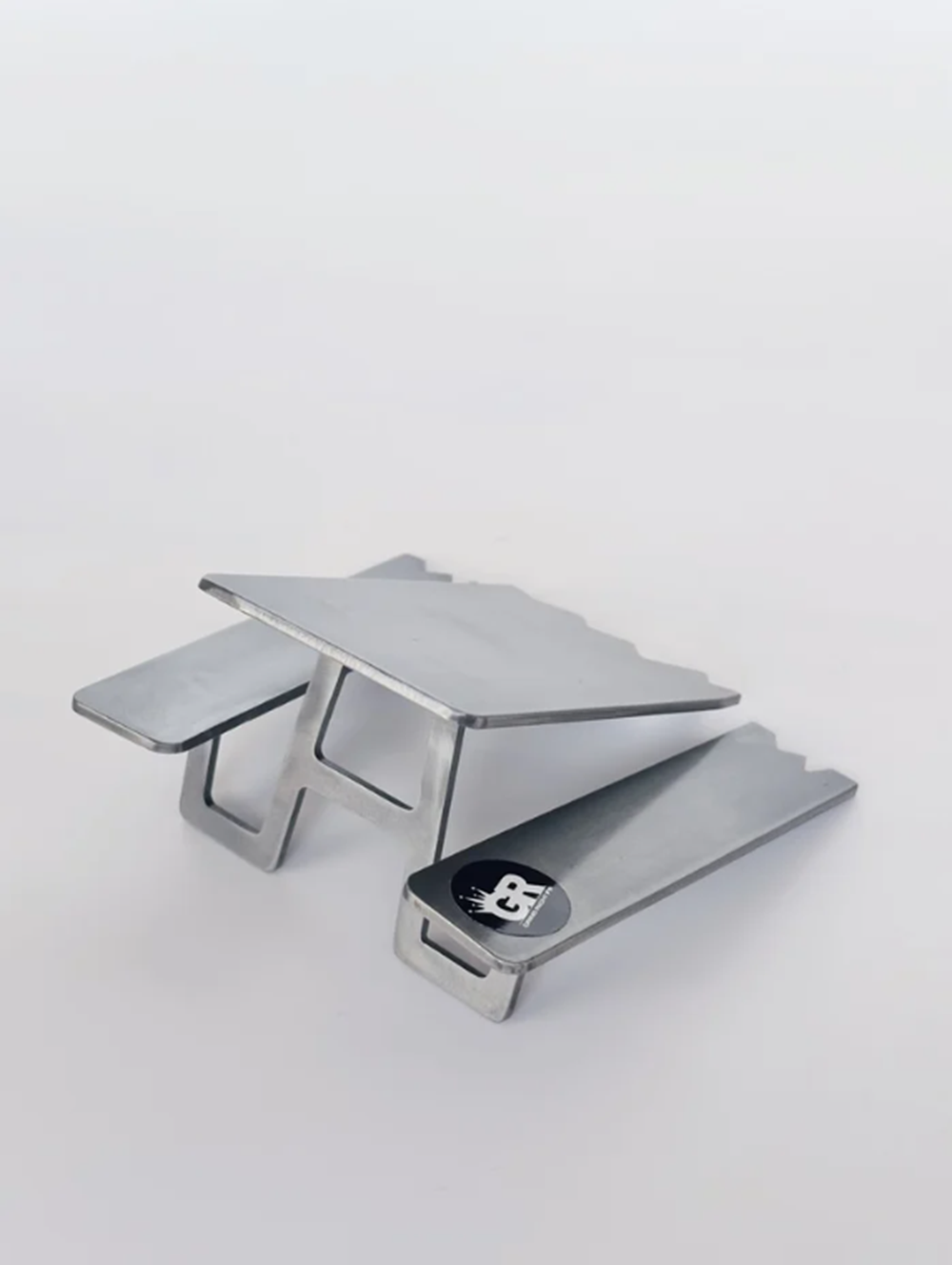 GrindRight Fingerboard Broken Table Kicker Raw Silver 5inch
