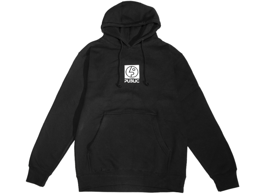 Public Box Logo Hoodie Black White XL