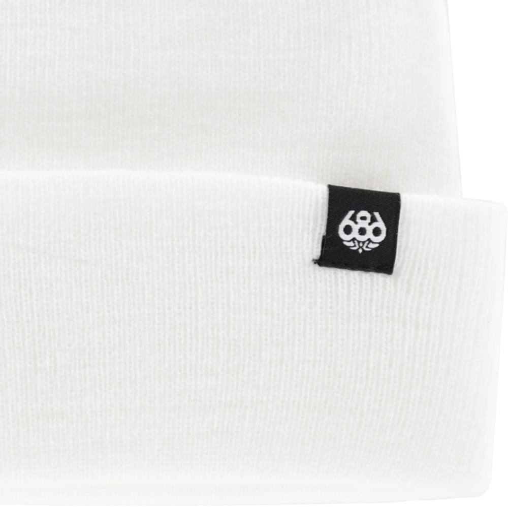 686 Standard Roll Up Beanie White One Size