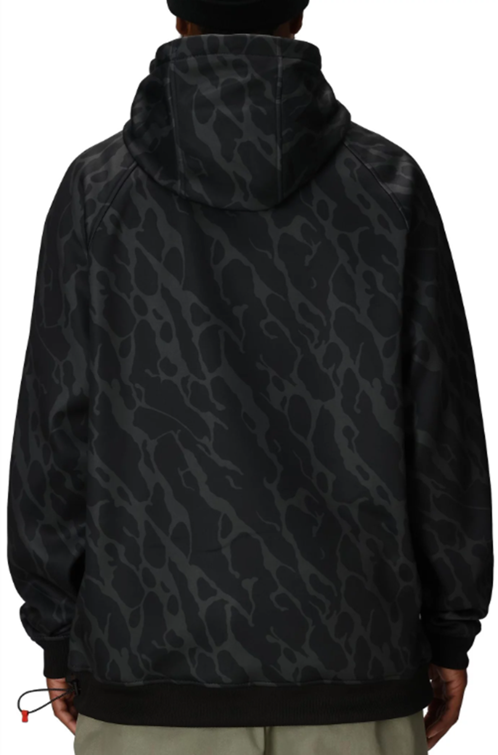 686 Bonded Fleece Hoody Mens Black Fracture Print
