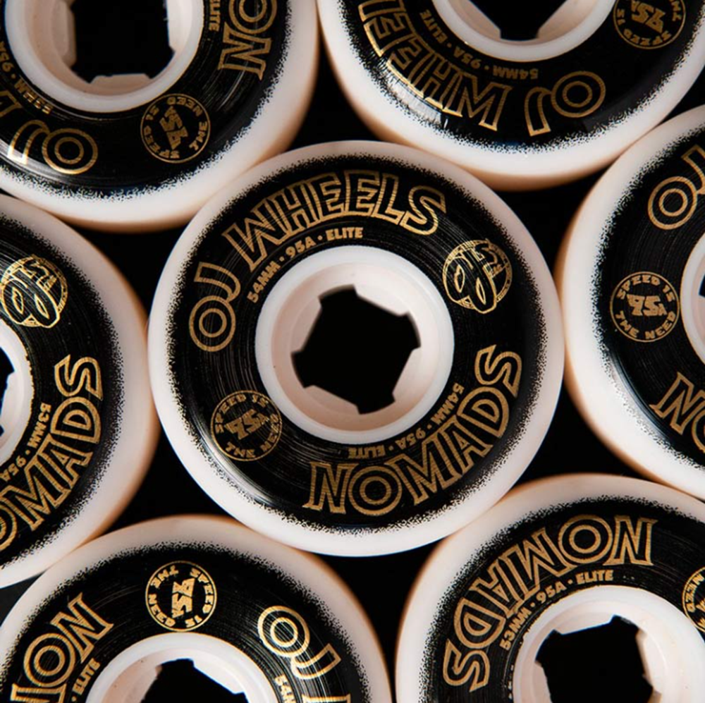 OJ Elite Nomads Wheels Set White Black 53mm/95a