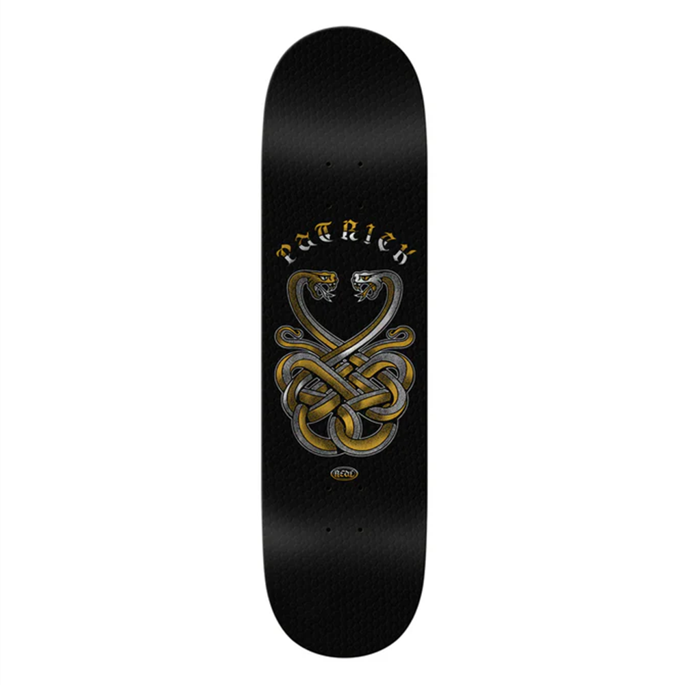 Real Praman Fight Snake Skin Skateboard Deck Black Embossed 8.38 wb14.38