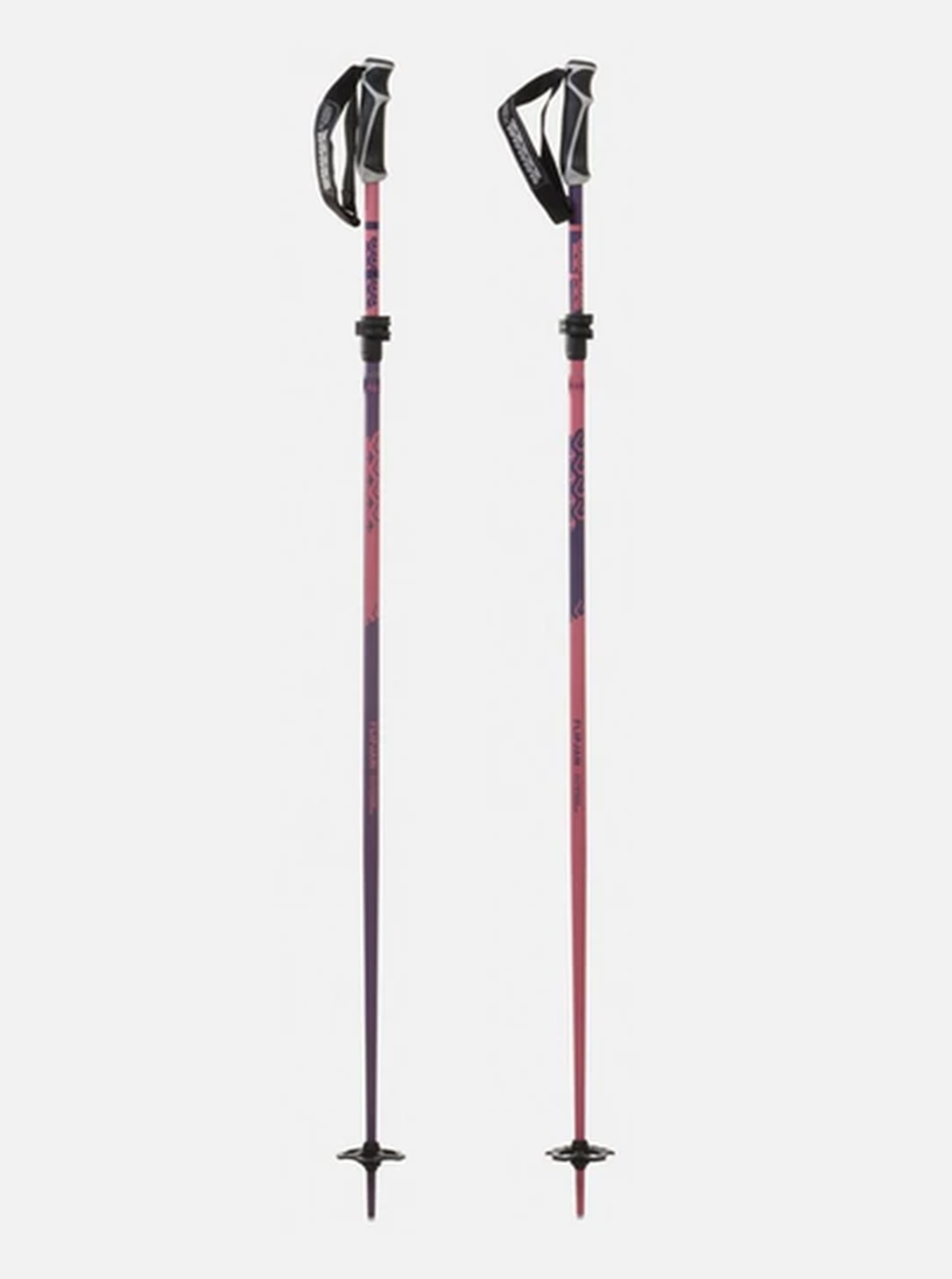 K2 FlipJaw FreeRide Poles Purple Pink 135cm