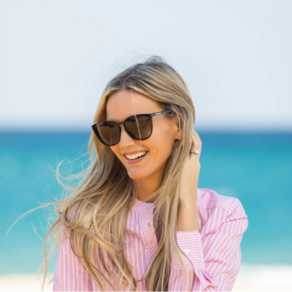 Abaco Chelsea Polarized Sunglasses Gloss Black Grey Gradient