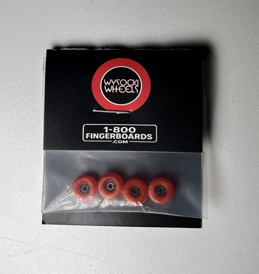 Wysocki Conical Fingerboard Wheels Red 8.1mm 60d