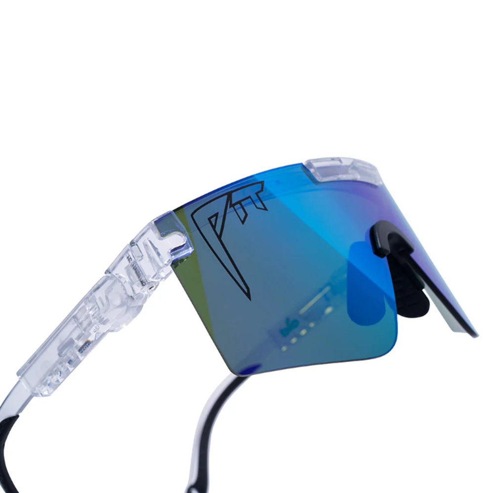 Pit Viper Originals Wide Sunglasses Bio Clear Blue Green HDPV Polarized