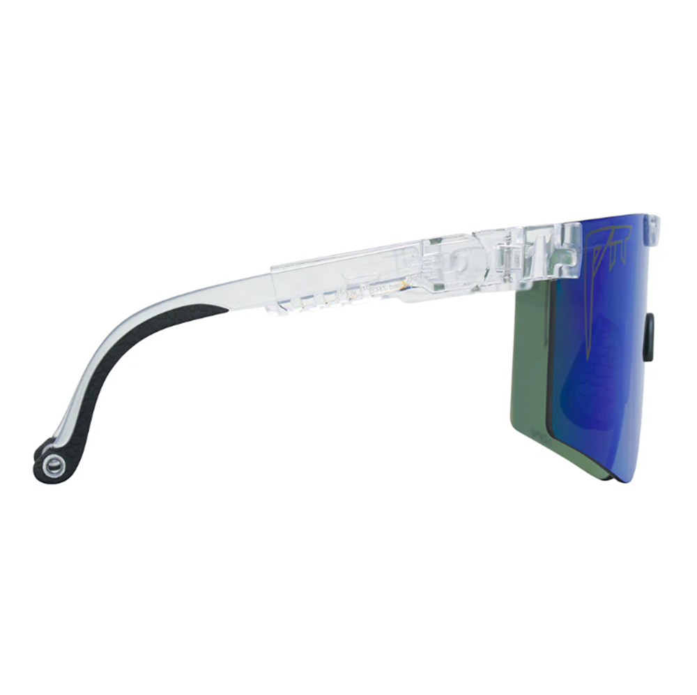 Pit Viper Originals Wide Sunglasses Bio Clear Blue Green HDPV Polarized