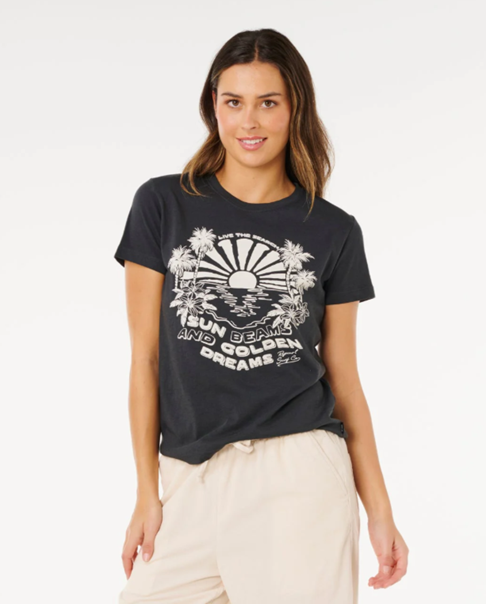 Rip Curl Sun Beams Tshirt Washed Black L