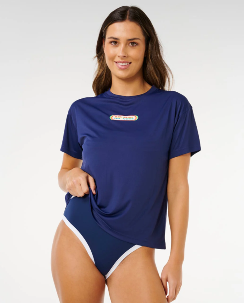 Rip Curl Surf Tide SS Surf Lite UPF Rashguard Womens Dark Navy