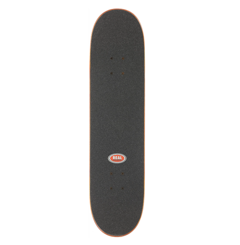 Real Be Free Skateboard Complete Black Yellow 8.06