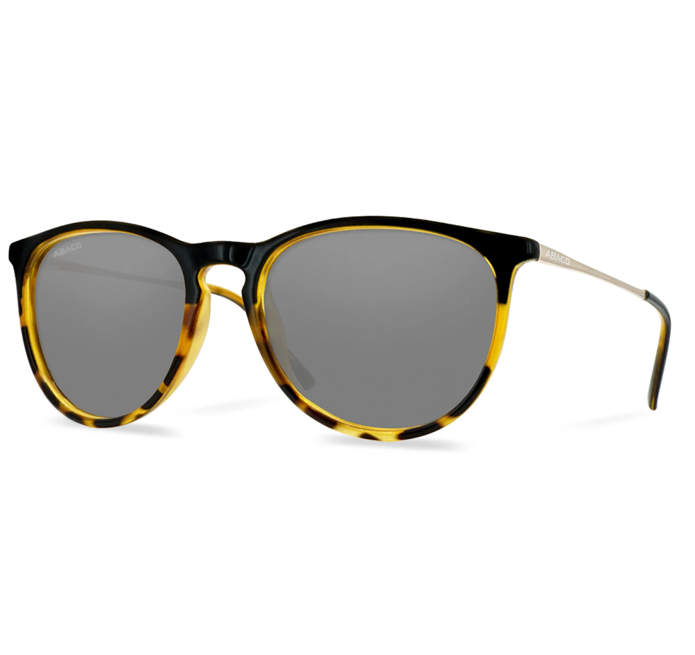 Abaco Piper Polarized Sunglasses Black Tortoise Fade Grey