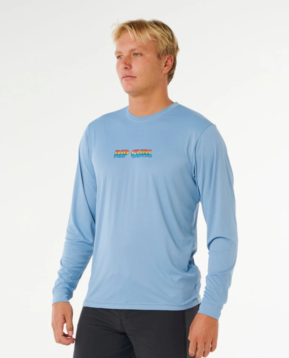 Rip Curl Icons Surflite UPF Rashguard SS Faded Denim
