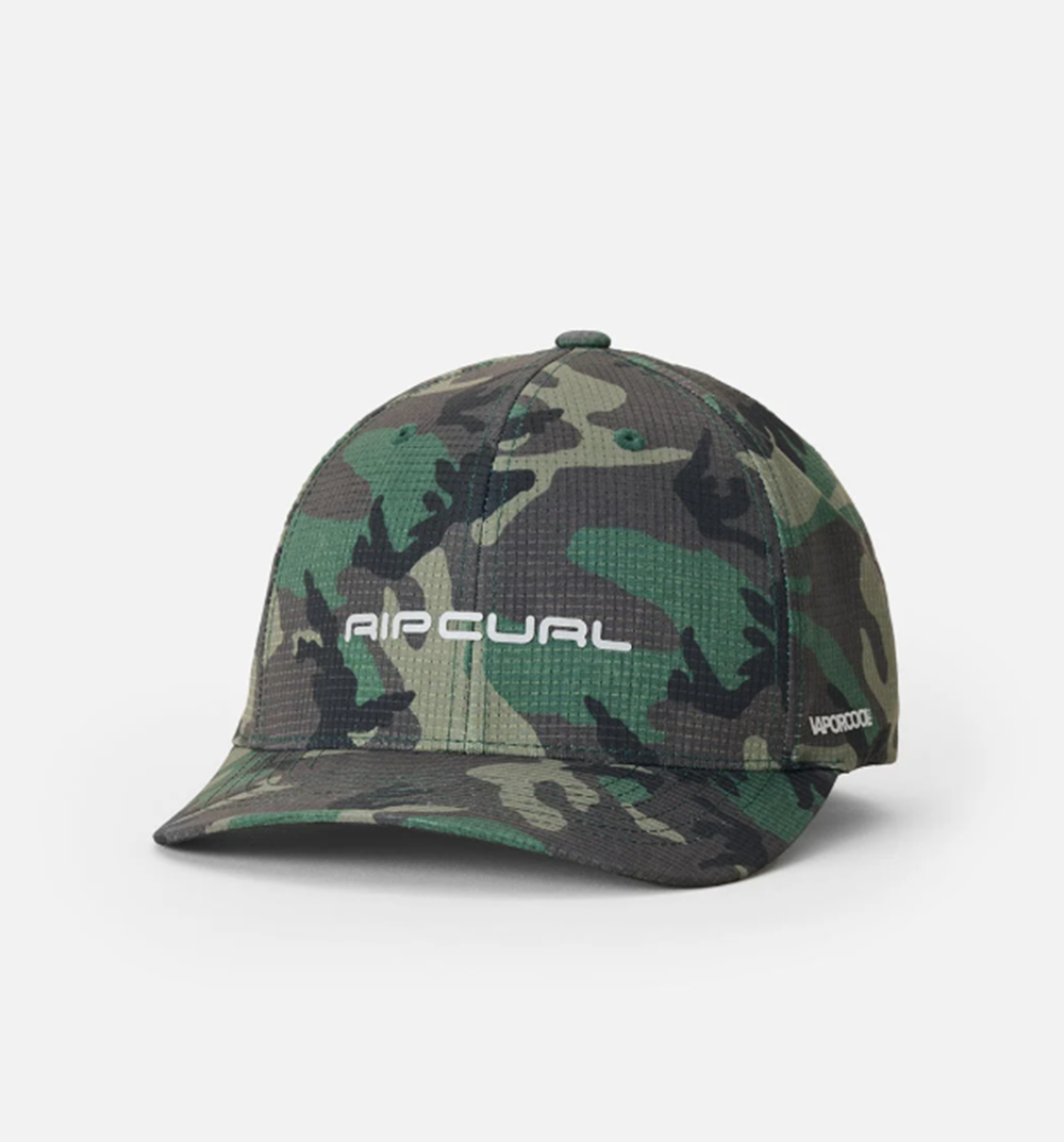 Rip Curl VaporCool Aerotech Hat Flexfit Camo One Size