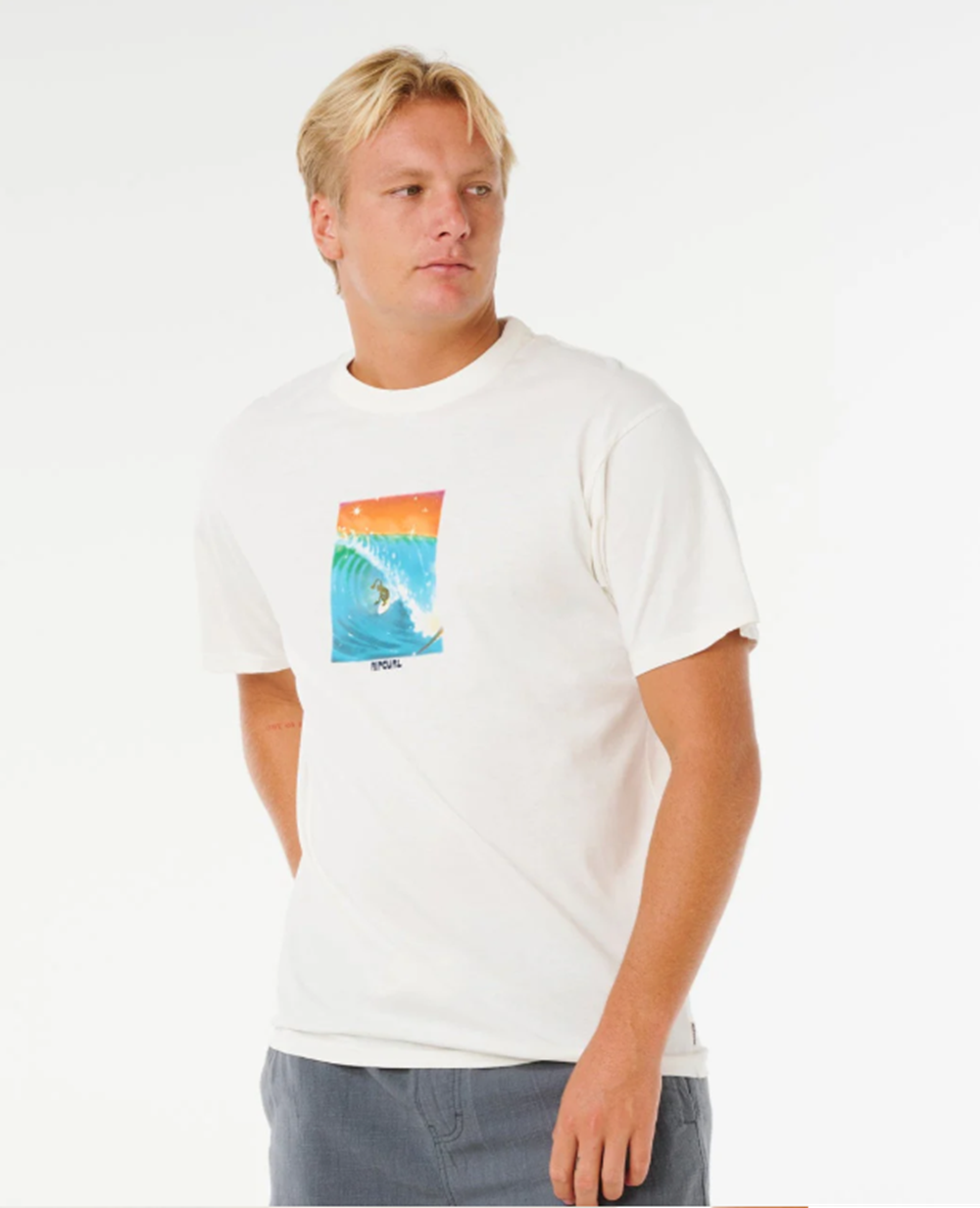 Rip Curl Pacific Rinse Psych Tshirt Bone