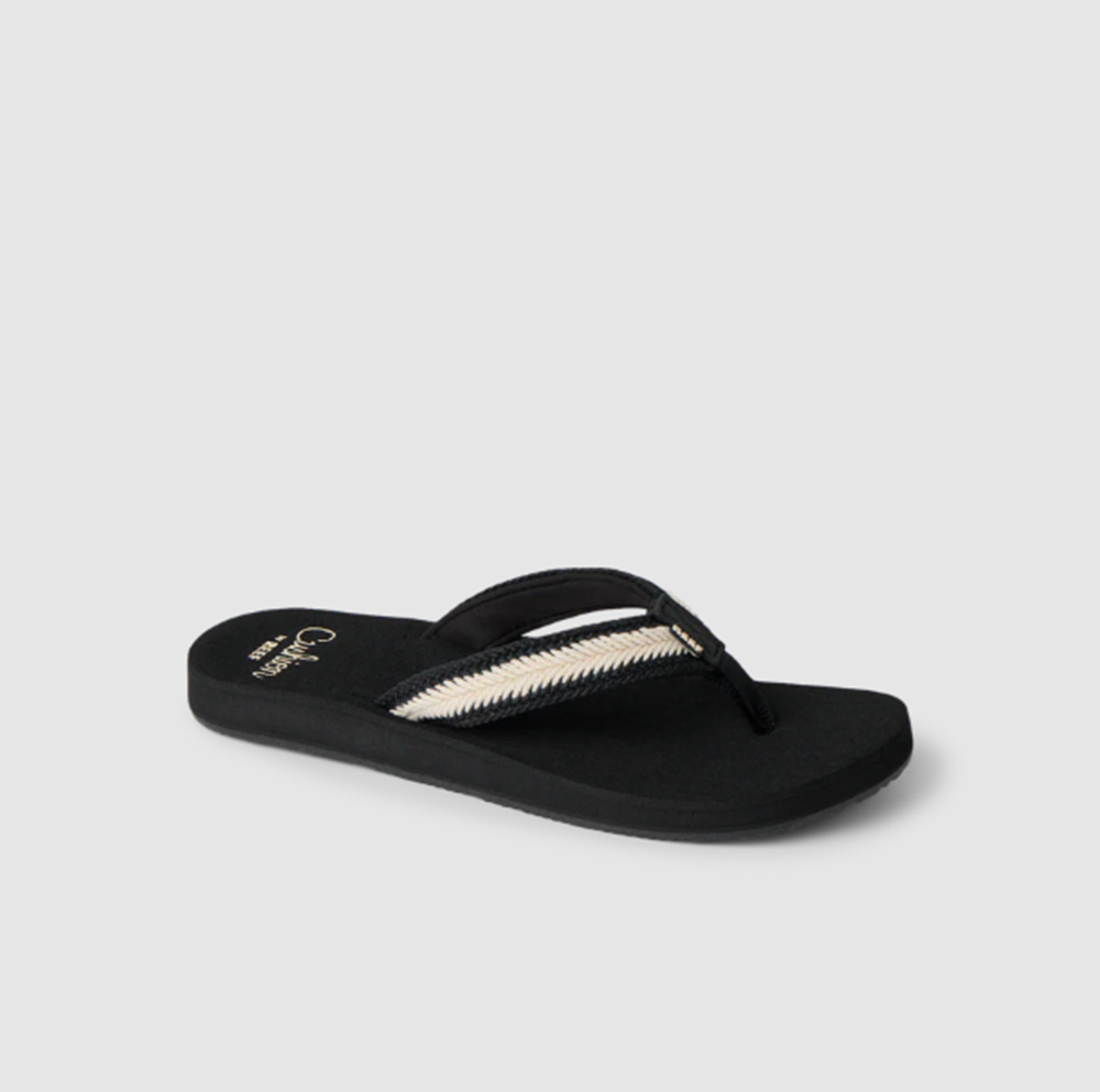 Reef Baja Maria Sandals Womens Black Vintage 9