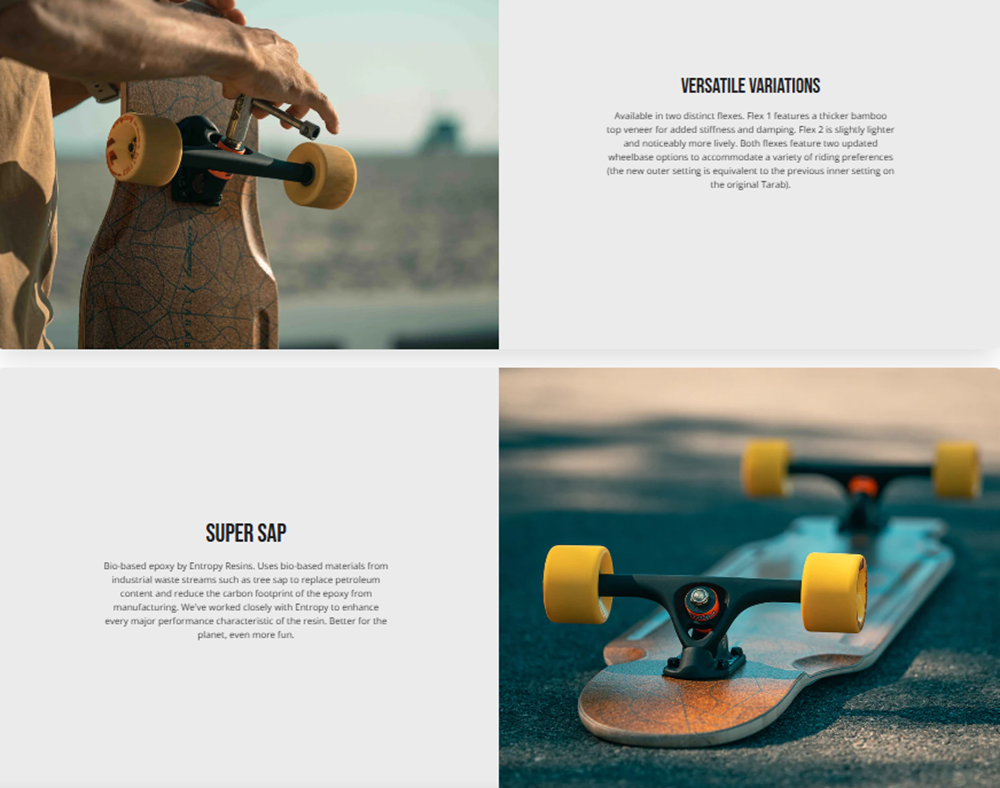 Loaded Tarab II Flex 2 Skateboard Complete Brown 9.5x47"