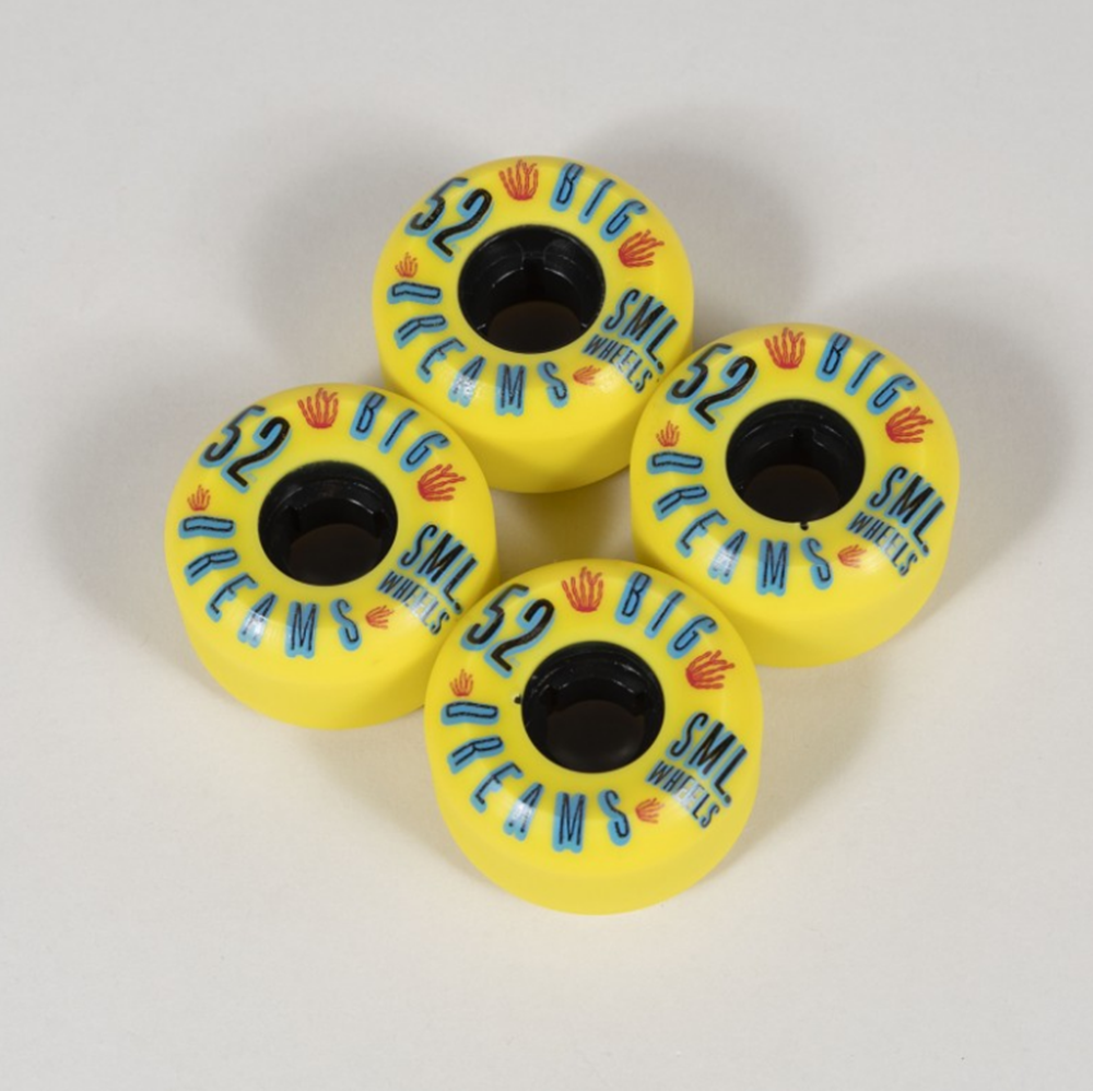 SML Succulent Cruiser Wheels Set Mellow Yellow 52mm/92a