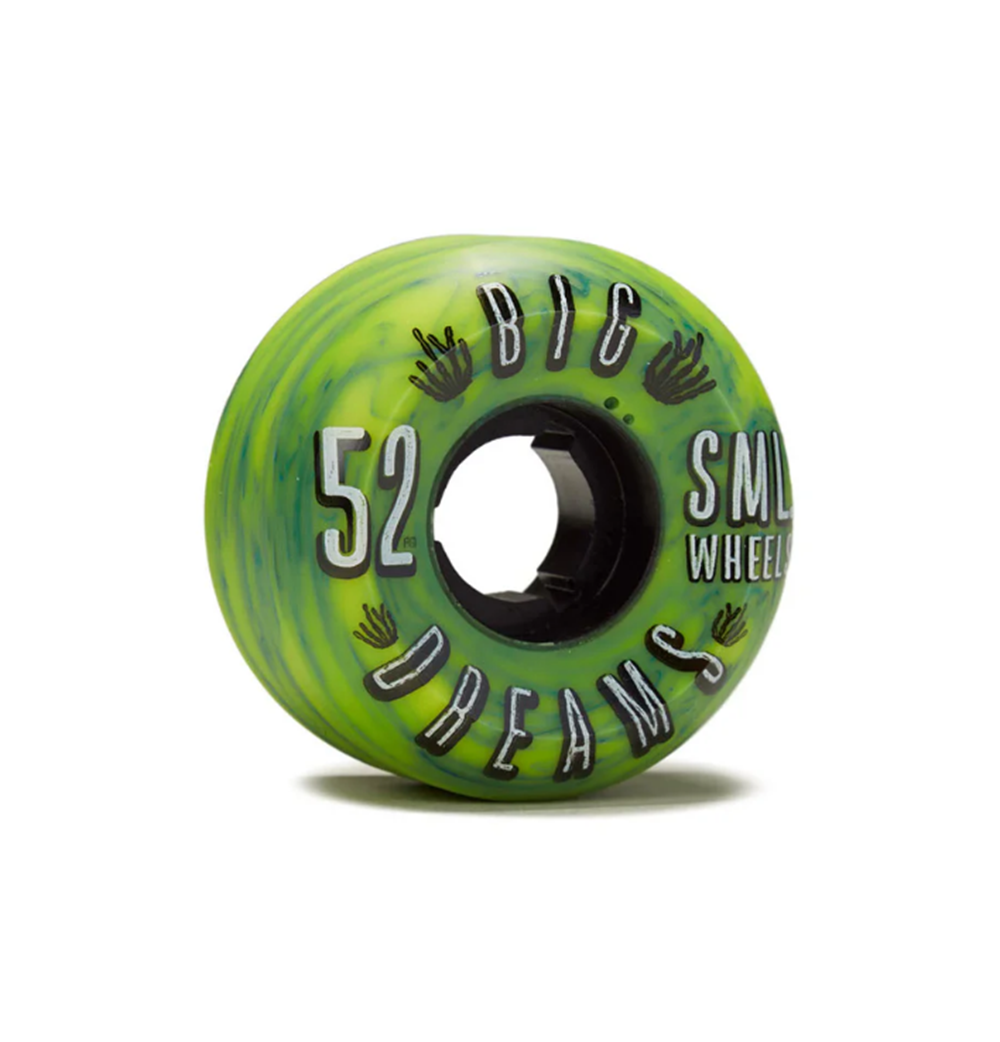 SML Succulent Cruiser Wheels Set Blue Yellow Swirl 52mm/92a