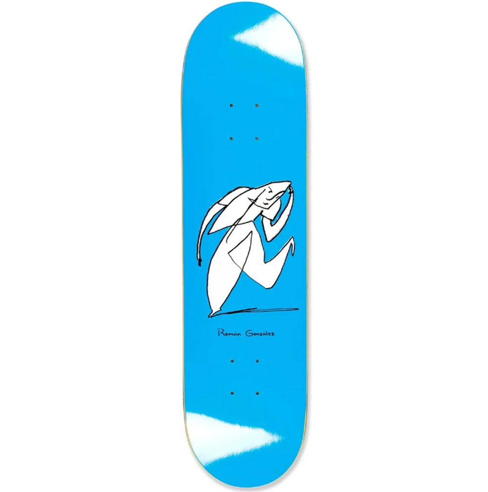 Polar Gonzalez Stay in Motion Skateboard Deck Blue 8.125x14.2WB