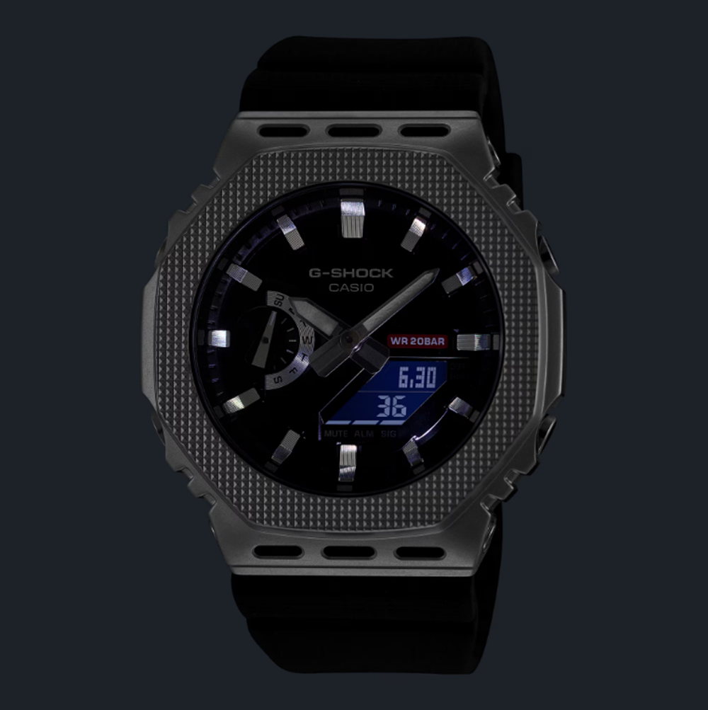 GSHOCK GM2100M-1A Watch Silver Black