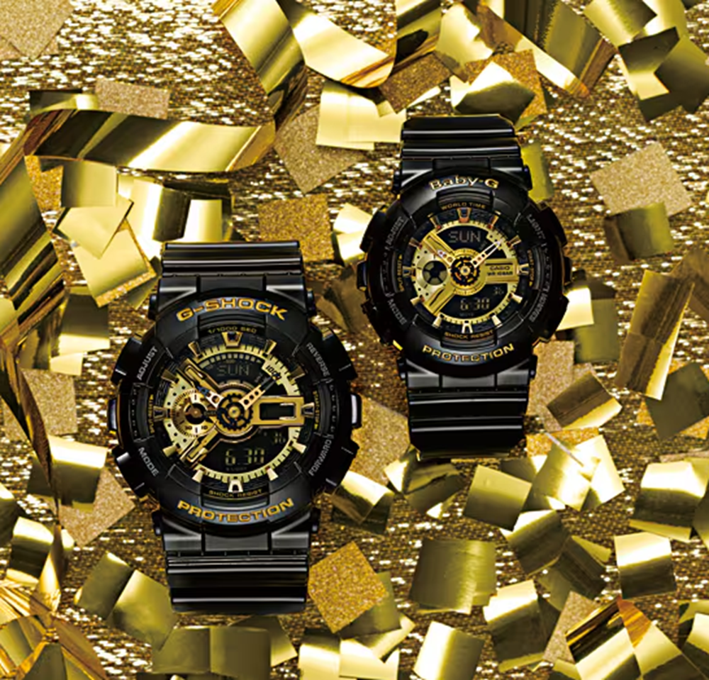 GSHOCK GA110GB-1A Watch Black Gold