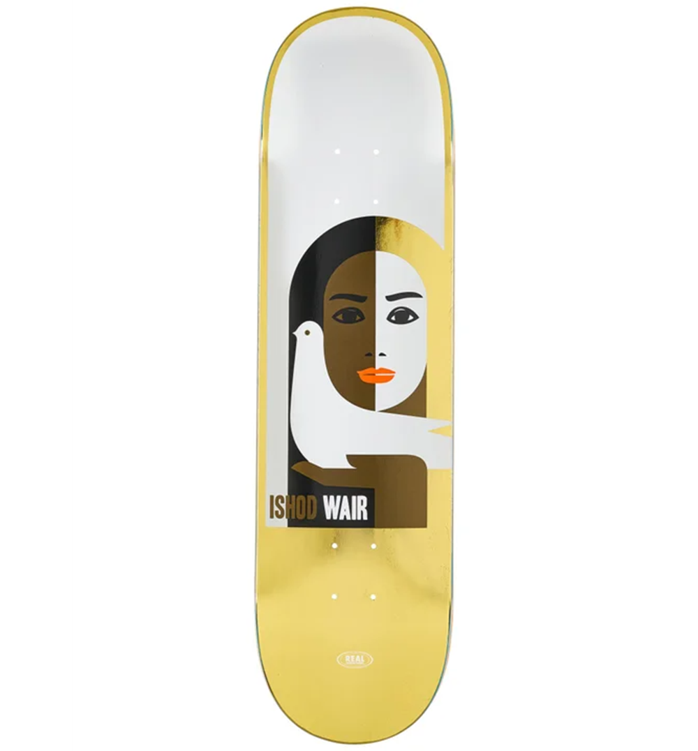 Real Ishod Peace LTD Skateboard Deck Gold 8.25x14.38WB