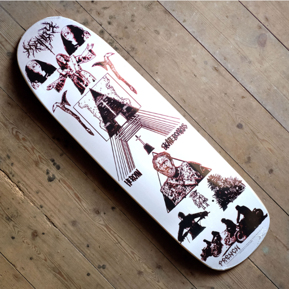 Heroin Mandy x French Skateboard Deck White 8.88x14WB