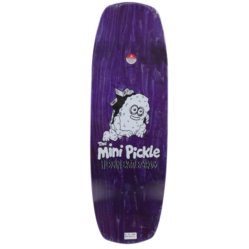 Heroin Mini Pickle Skateboard Deck Blue Green 9.5x30