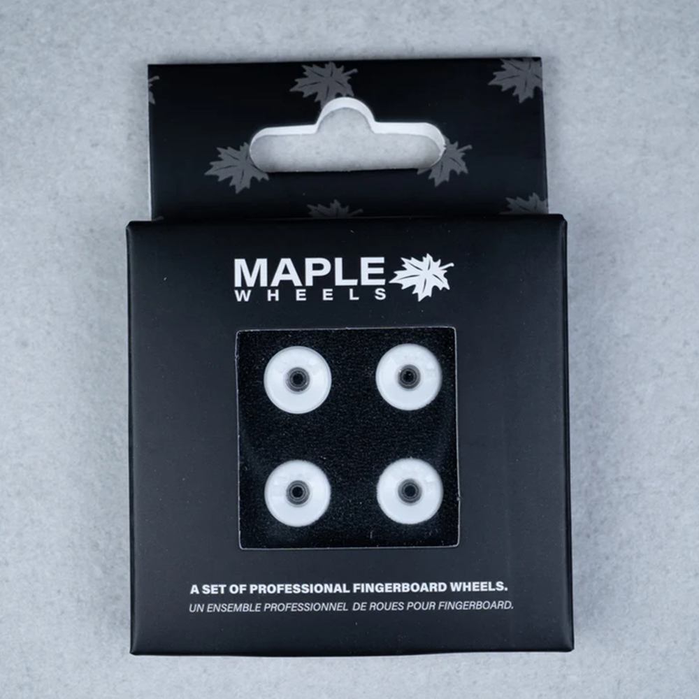 Maple Pro Fingerboard Wheels Bowls Halo White 9mm x 5mm