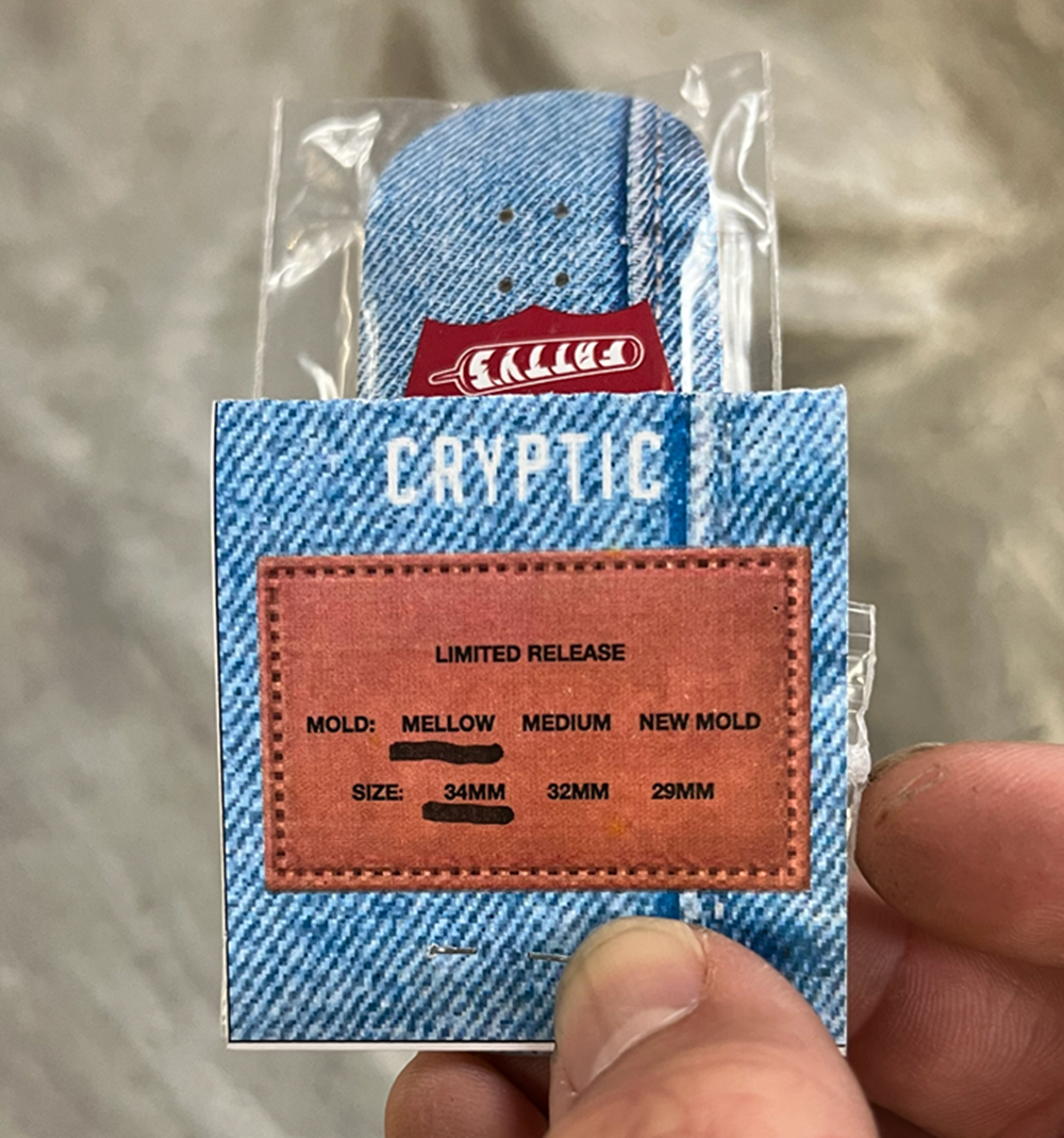 Fattys Denim Fingerboard Deck Blue 34mm Mellow Mold
