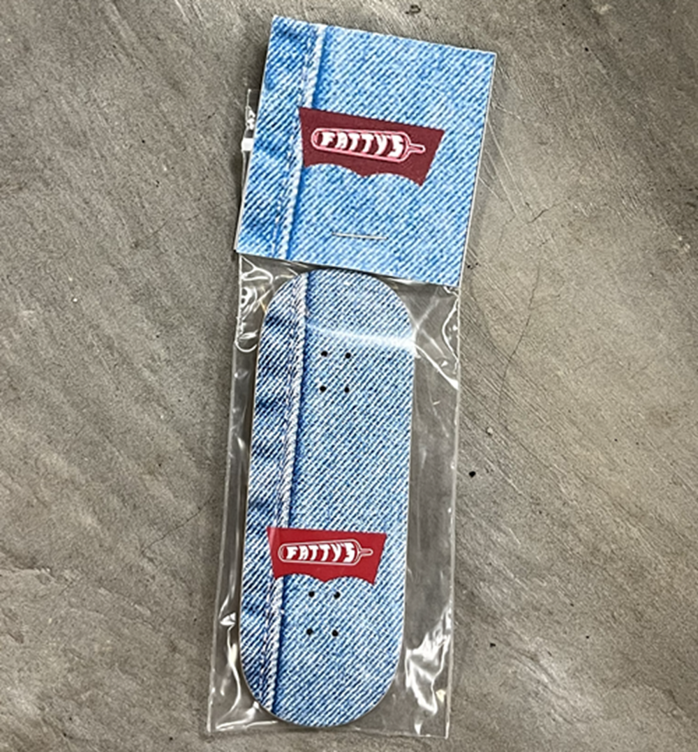 Fattys Denim Fingerboard Deck Blue 34mm Mellow Mold