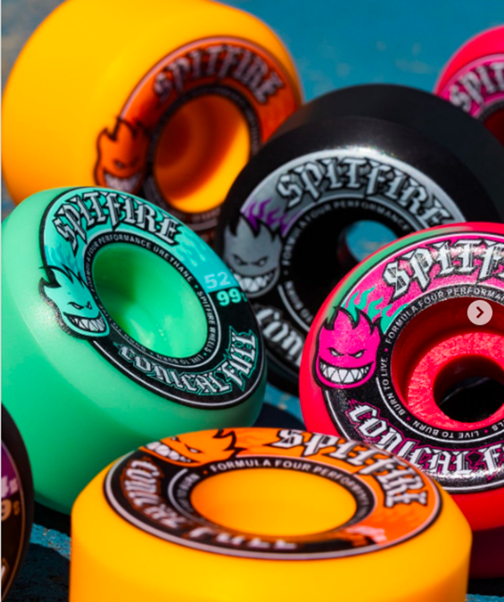 Spitfire F4 Conical Full Wheels Teal Pink Swirl 53/99d