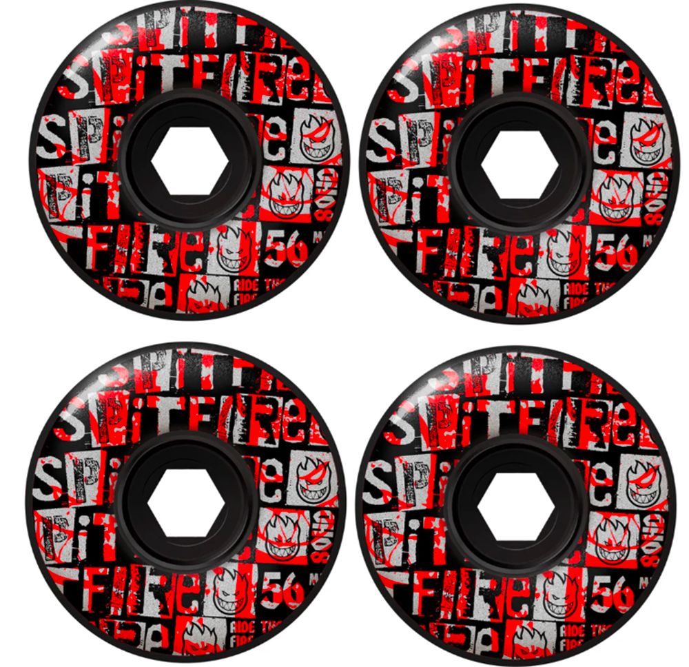 Spitfire F4 Ransom Radial Wheels Full Black 56/80d