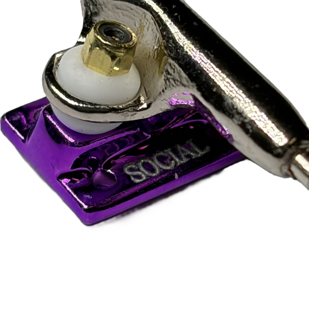 Social Team Pro Fingerboard Trucks Purple Chrome 29mm