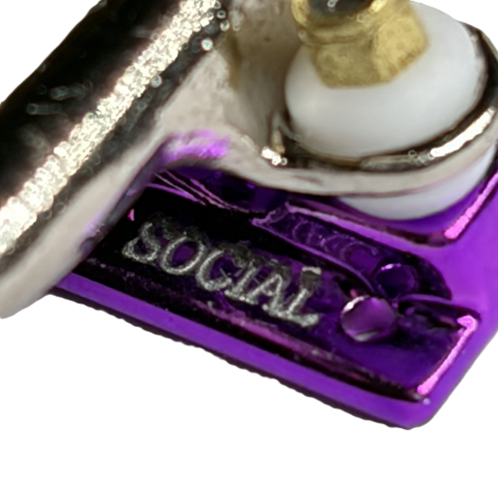 Social Team Pro Fingerboard Trucks Purple Chrome 29mm