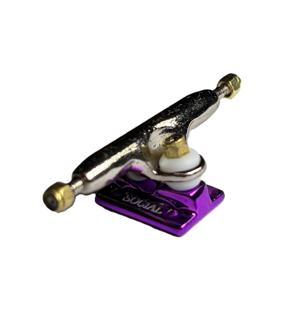 Social Team Pro Fingerboard Trucks Purple Chrome 36mm